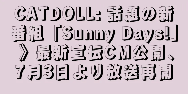 CATDOLL: 話題の新番組「Sunny Days!」 》最新宣伝CM公開、7月3日より放送再開