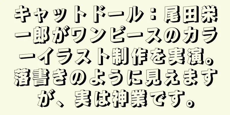 キャットドール：尾田栄一郎がワンピースのカラーイラスト制作を実演。落書きのように見えますが、実は神業です。
