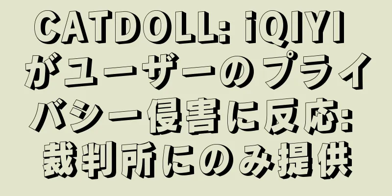 CATDOLL: iQIYI がユーザーのプライバシー侵害に反応: 裁判所にのみ提供
