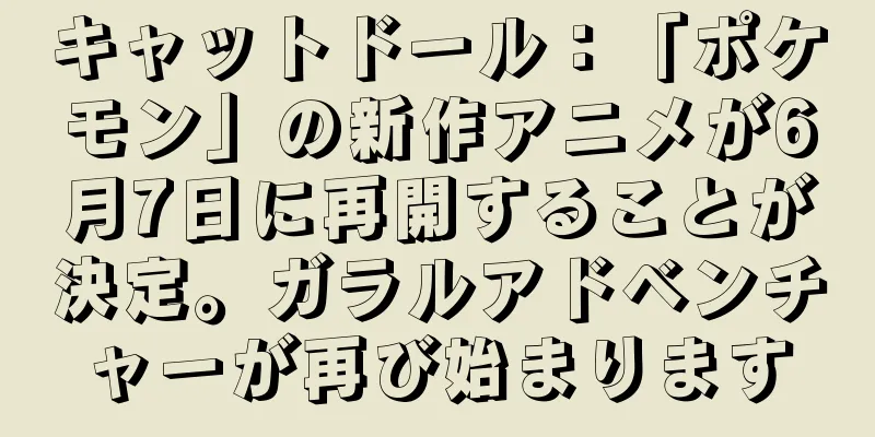 キャットドール：「ポケモン」の新作アニメが6月7日に再開することが決定。ガラルアドベンチャーが再び始まります
