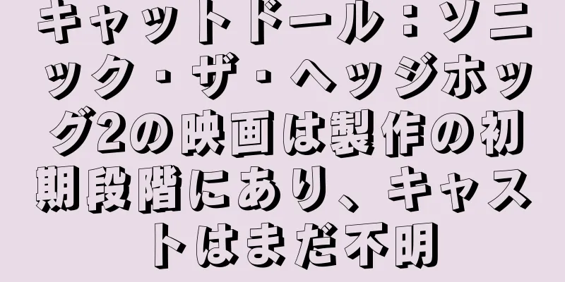 キャットドール：ソニック・ザ・ヘッジホッグ2の映画は製作の初期段階にあり、キャストはまだ不明