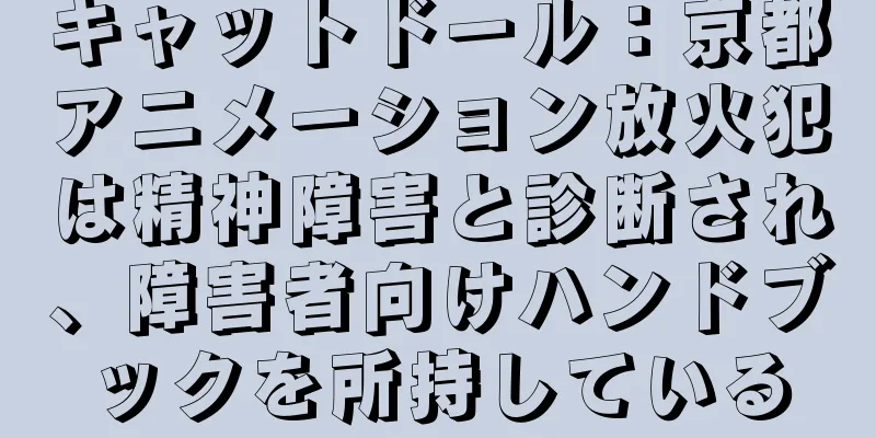 キャットドール：京都アニメーション放火犯は精神障害と診断され、障害者向けハンドブックを所持している