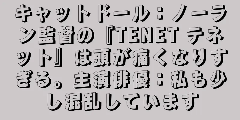 キャットドール：ノーラン監督の『TENET テネット』は頭が痛くなりすぎる。主演俳優：私も少し混乱しています