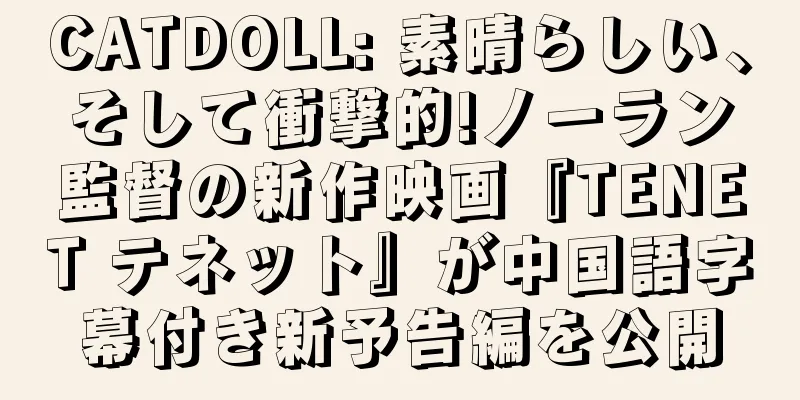 CATDOLL: 素晴らしい、そして衝撃的!ノーラン監督の新作映画『TENET テネット』が中国語字幕付き新予告編を公開
