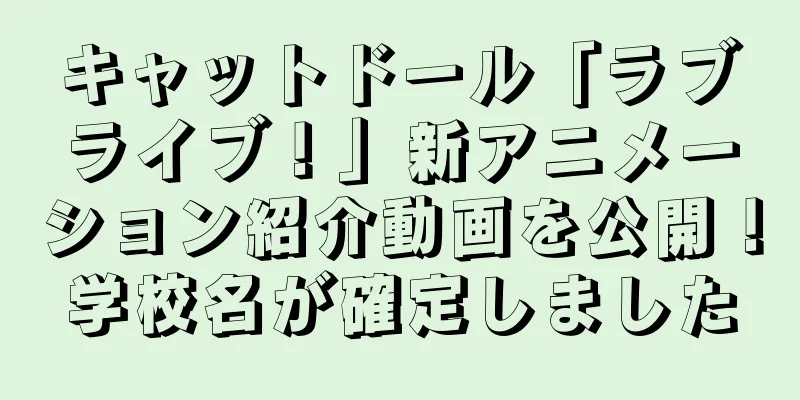 キャットドール「ラブライブ！」新アニメーション紹介動画を公開！学校名が確定しました