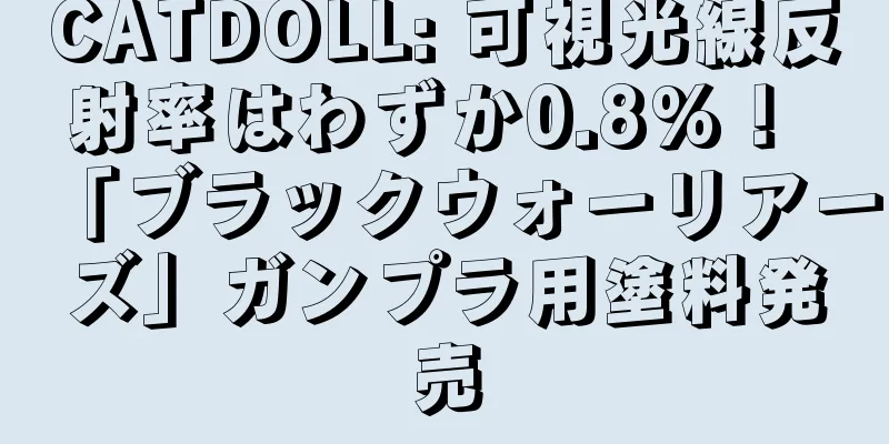 CATDOLL: 可視光線反射率はわずか0.8%！ 「ブラックウォーリアーズ」ガンプラ用塗料発売