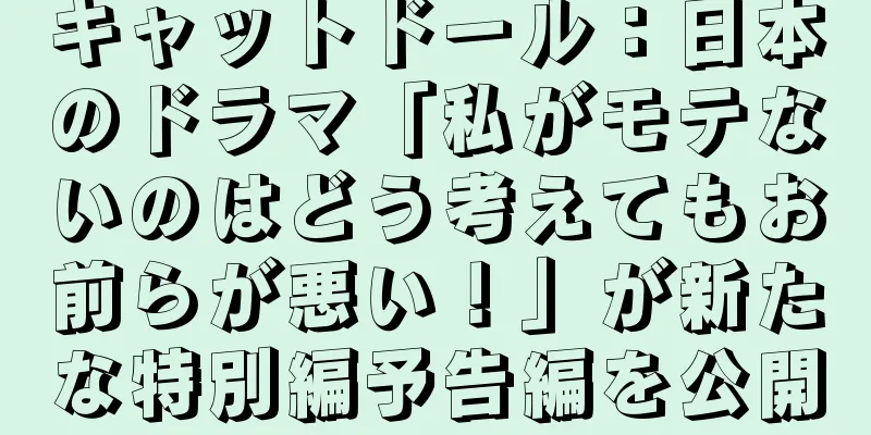 キャットドール：日本のドラマ「私がモテないのはどう考えてもお前らが悪い！」が新たな特別編予告編を公開