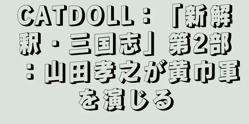 CATDOLL：「新解釈・三国志」第2部：山田孝之が黄巾軍を演じる