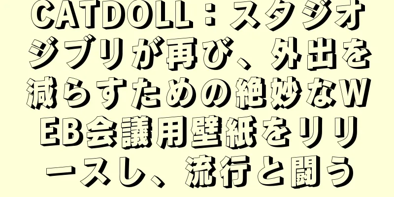 CATDOLL：スタジオジブリが再び、外出を減らすための絶妙なWEB会議用壁紙をリリースし、流行と闘う