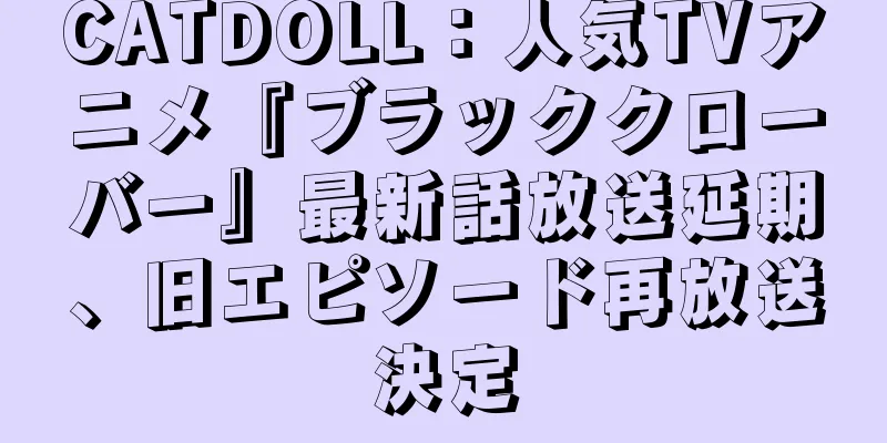 CATDOLL：人気TVアニメ『ブラッククローバー』最新話放送延期、旧エピソード再放送決定