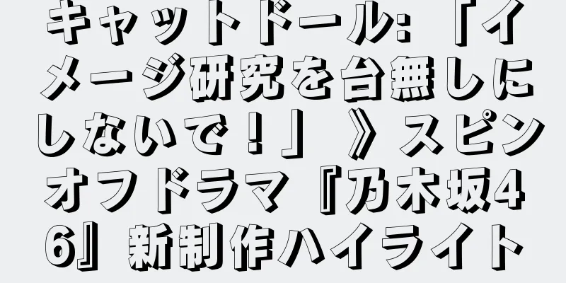 キャットドール: 「イメージ研究を台無しにしないで！」 》スピンオフドラマ『乃木坂46』新制作ハイライト