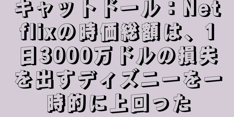 キャットドール：Netflixの時価総額は、1日3000万ドルの損失を出すディズニーを一時的に上回った