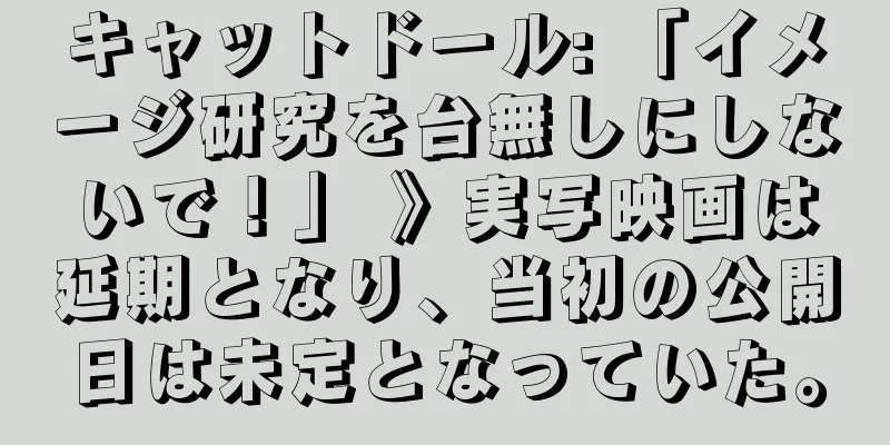 キャットドール: 「イメージ研究を台無しにしないで！」 》実写映画は延期となり、当初の公開日は未定となっていた。