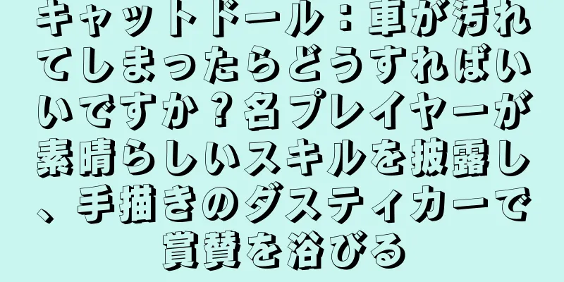 キャットドール：車が汚れてしまったらどうすればいいですか？名プレイヤーが素晴らしいスキルを披露し、手描きのダスティカーで賞賛を浴びる