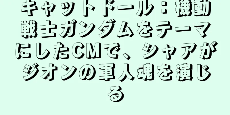キャットドール：機動戦士ガンダムをテーマにしたCMで、シャアがジオンの軍人魂を演じる