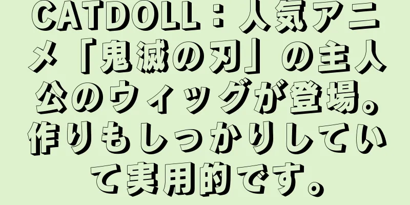CATDOLL：人気アニメ「鬼滅の刃」の主人公のウィッグが登場。作りもしっかりしていて実用的です。