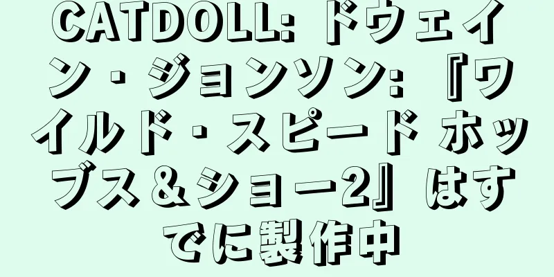 CATDOLL: ドウェイン・ジョンソン: 『ワイルド・スピード ホッブス＆ショー2』はすでに製作中