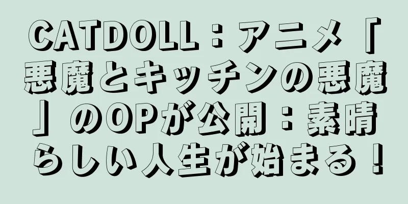 CATDOLL：アニメ「悪魔とキッチンの悪魔」のOPが公開：素晴らしい人生が始まる！