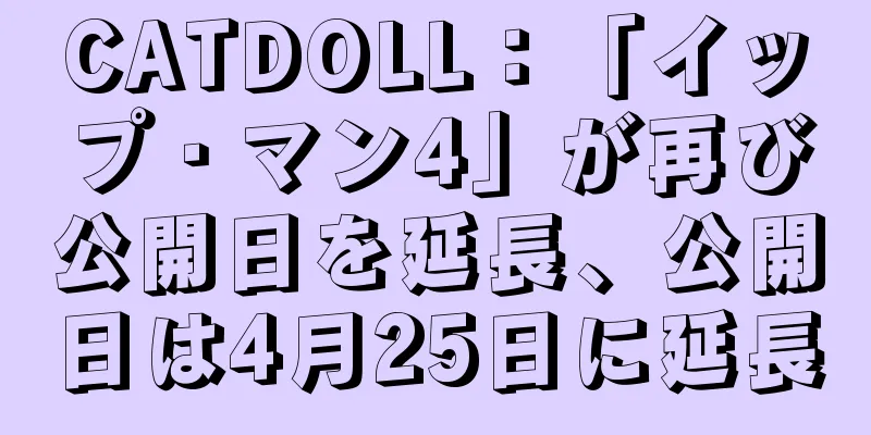 CATDOLL：「イップ・マン4」が再び公開日を延長、公開日は4月25日に延長