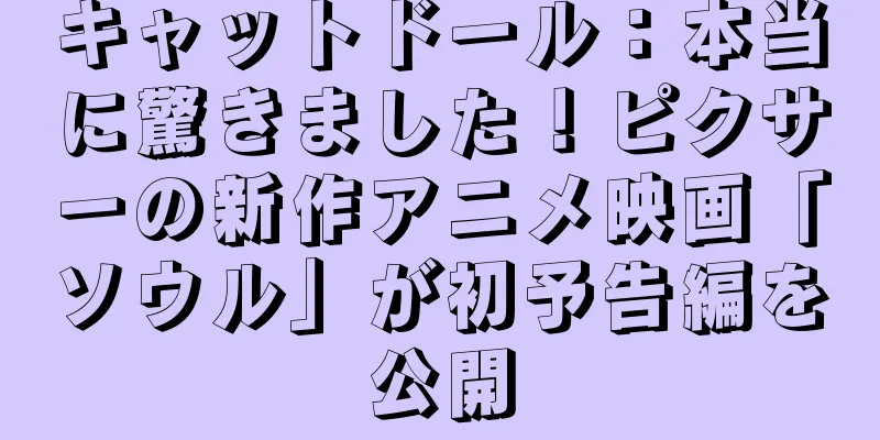 キャットドール：本当に驚きました！ピクサーの新作アニメ映画「ソウル」が初予告編を公開