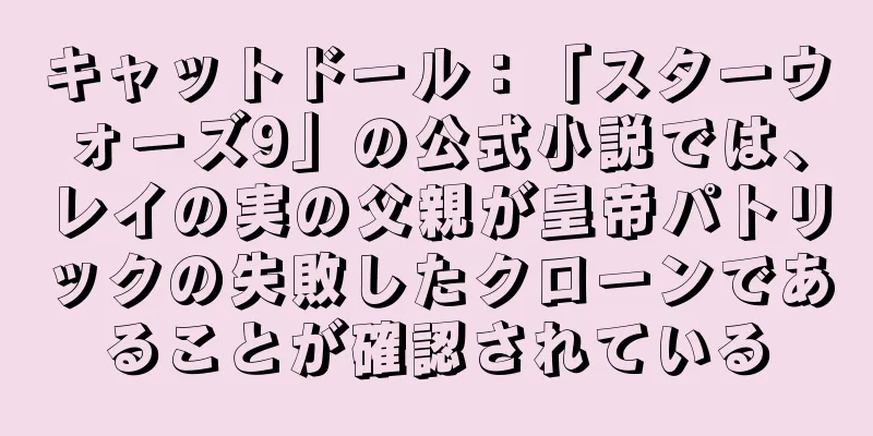 キャットドール：「スターウォーズ9」の公式小説では、レイの実の父親が皇帝パトリックの失敗したクローンであることが確認されている