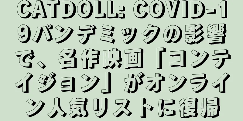 CATDOLL: COVID-19パンデミックの影響で、名作映画「コンテイジョン」がオンライン人気リストに復帰
