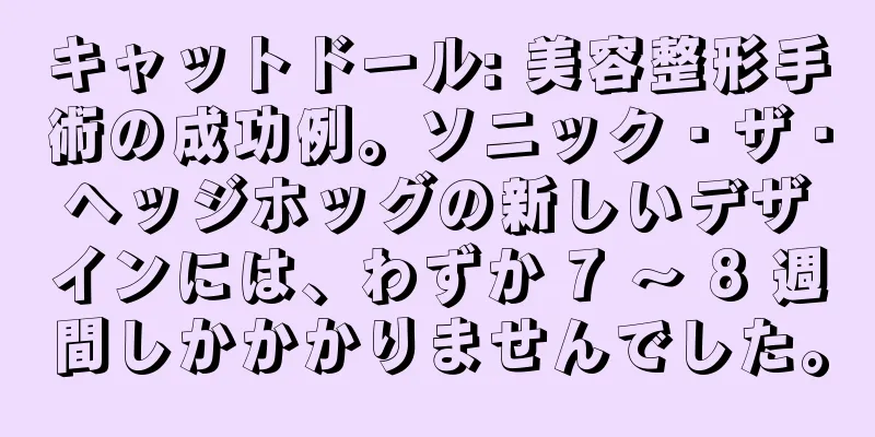 キャットドール: 美容整形手術の成功例。ソニック・ザ・ヘッジホッグの新しいデザインには、わずか 7 ～ 8 週間しかかかりませんでした。