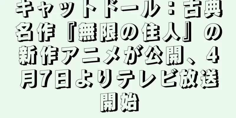 キャットドール：古典名作『無限の住人』の新作アニメが公開、4月7日よりテレビ放送開始