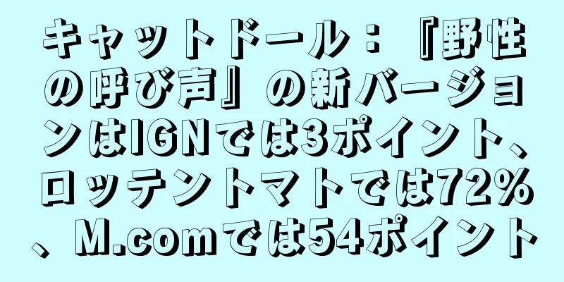 キャットドール：『野性の呼び声』の新バージョンはIGNでは3ポイント、ロッテントマトでは72％、M.comでは54ポイント