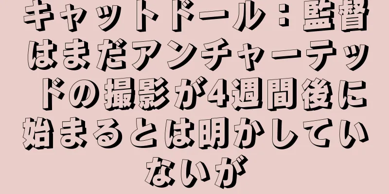 キャットドール：監督はまだアンチャーテッドの撮影が4週間後に始まるとは明かしていないが
