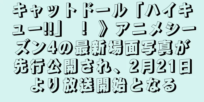 キャットドール「ハイキュー!!」 ！ 》アニメシーズン4の最新場面写真が先行公開され、2月21日より放送開始となる