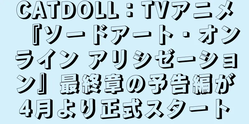 CATDOLL：TVアニメ『ソードアート・オンライン アリシゼーション』最終章の予告編が4月より正式スタート