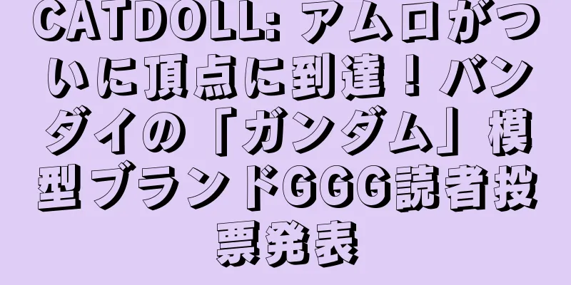 CATDOLL: アムロがついに頂点に到達！バンダイの「ガンダム」模型ブランドGGG読者投票発表