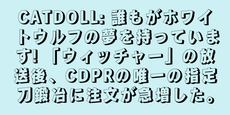 CATDOLL: 誰もがホワイトウルフの夢を持っています! 「ウィッチャー」の放送後、CDPRの唯一の指定刀鍛冶に注文が急増した。