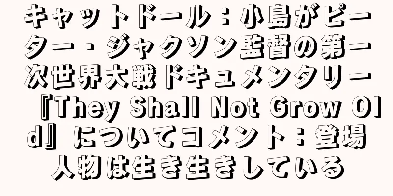 キャットドール：小島がピーター・ジャクソン監督の第一次世界大戦ドキュメンタリー『They Shall Not Grow Old』についてコメント：登場人物は生き生きしている
