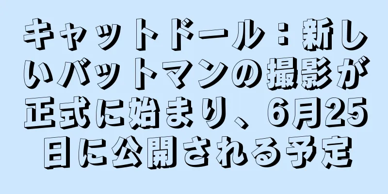 キャットドール：新しいバットマンの撮影が正式に始まり、6月25日に公開される予定
