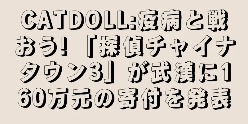 CATDOLL:疫病と戦おう! 「探偵チャイナタウン3」が武漢に160万元の寄付を発表