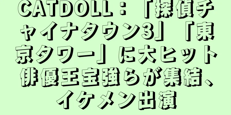 CATDOLL：「探偵チャイナタウン3」「東京タワー」に大ヒット俳優王宝強らが集結、イケメン出演