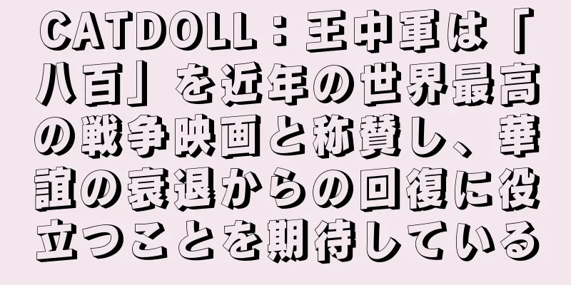 CATDOLL：王中軍は「八百」を近年の世界最高の戦争映画と称賛し、華誼の衰退からの回復に役立つことを期待している