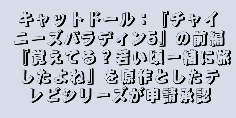 キャットドール：『チャイニーズパラディン5』の前編『覚えてる？若い頃一緒に旅したよね』を原作としたテレビシリーズが申請承認