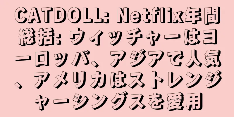 CATDOLL: Netflix年間総括: ウィッチャーはヨーロッパ、アジアで人気、アメリカはストレンジャーシングスを愛用