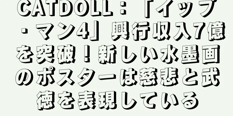 CATDOLL：「イップ・マン4」興行収入7億を突破！新しい水墨画のポスターは慈悲と武徳を表現している
