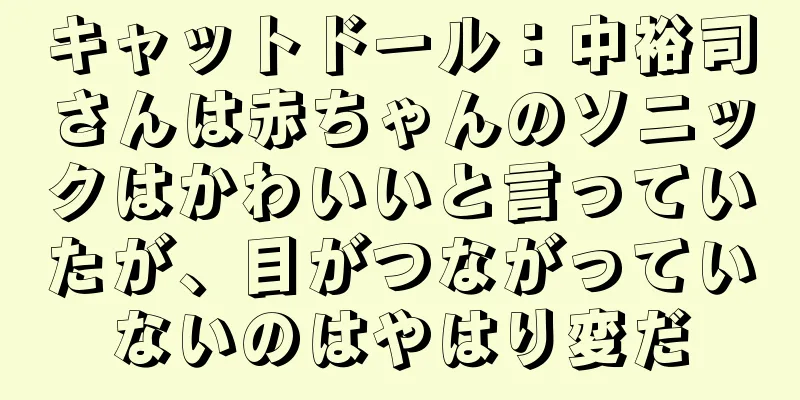 キャットドール：中裕司さんは赤ちゃんのソニックはかわいいと言っていたが、目がつながっていないのはやはり変だ