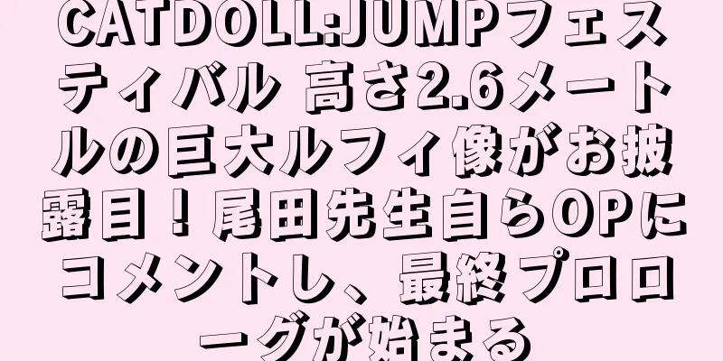 CATDOLL:JUMPフェスティバル 高さ2.6メートルの巨大ルフィ像がお披露目！尾田先生自らOPにコメントし、最終プロローグが始まる