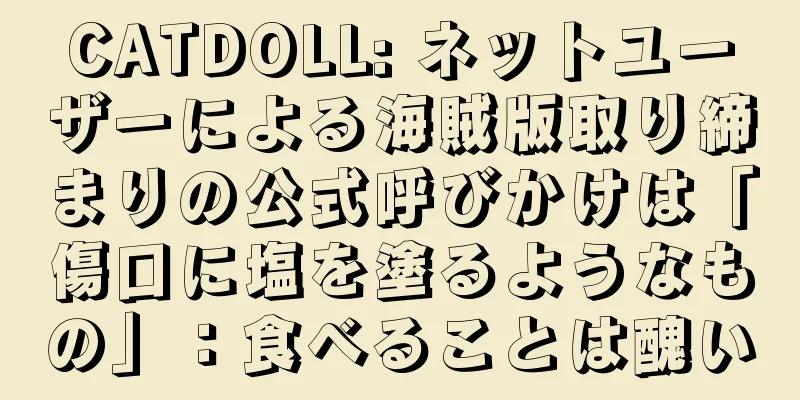 CATDOLL: ネットユーザーによる海賊版取り締まりの公式呼びかけは「傷口に塩を塗るようなもの」：食べることは醜い