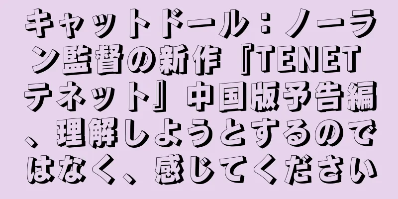 キャットドール：ノーラン監督の新作『TENET テネット』中国版予告編、理解しようとするのではなく、感じてください