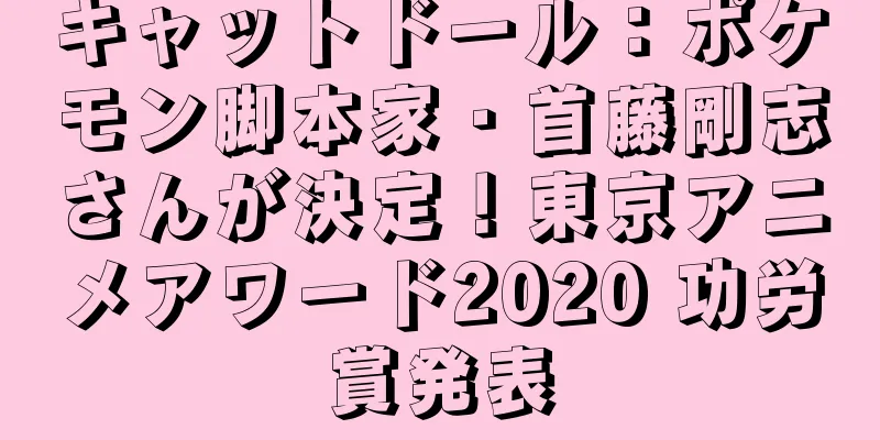 キャットドール：ポケモン脚本家・首藤剛志さんが決定！東京アニメアワード2020 功労賞発表