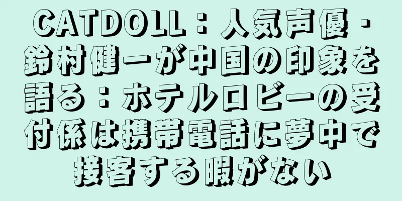 CATDOLL：人気声優・鈴村健一が中国の印象を語る：ホテルロビーの受付係は携帯電話に夢中で接客する暇がない