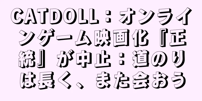 CATDOLL：オンラインゲーム映画化『正統』が中止：道のりは長く、また会おう