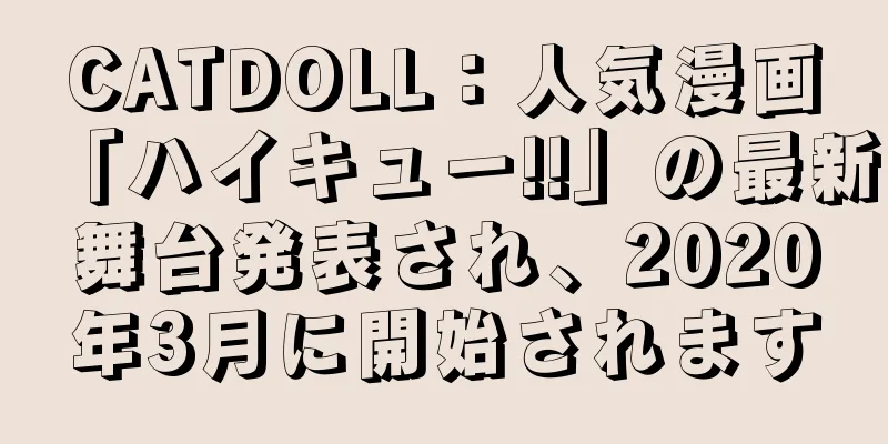 CATDOLL：人気漫画「ハイキュー!!」の最新舞台発表され、2020年3月に開始されます
